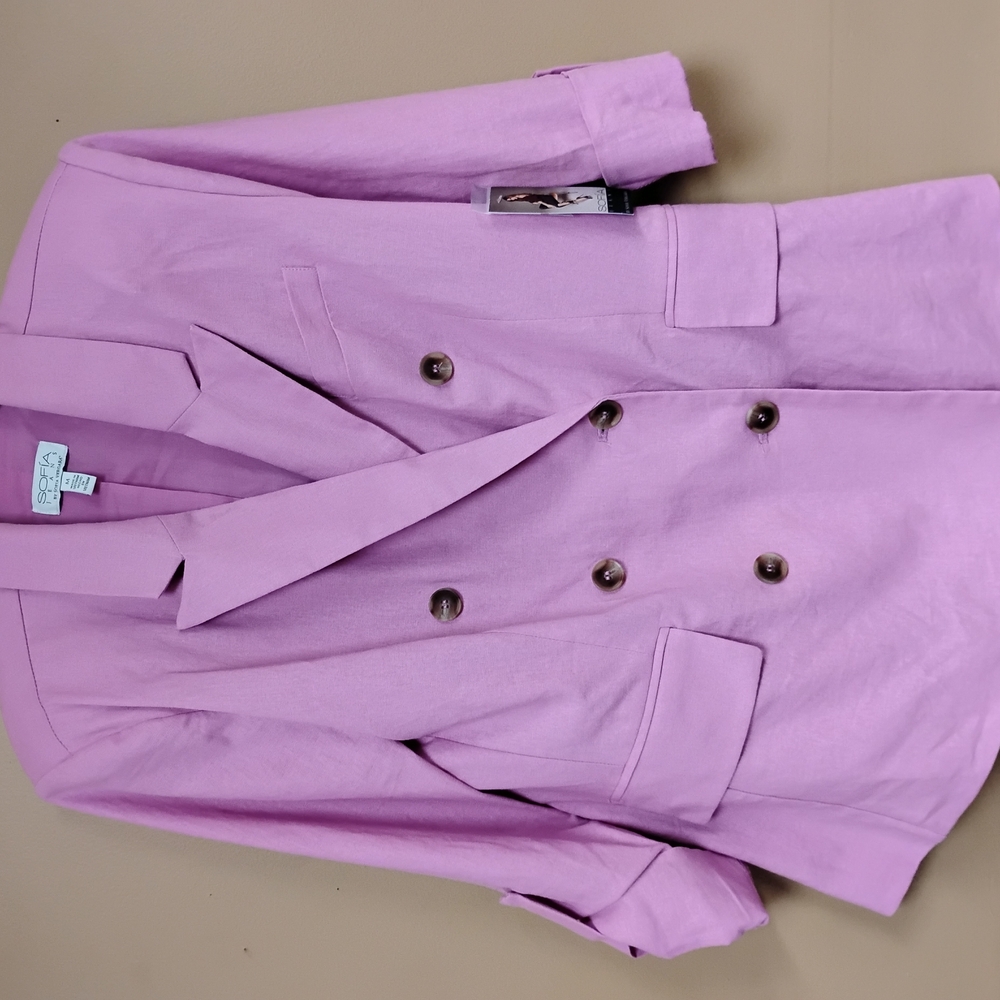 Women's Lavender Double-Breasted Blazer